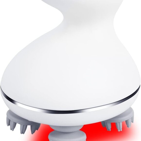 Electric Head Massager Waterproof  Red Light Care Handheld Massager 4 Detachable - Picture 2 of 11